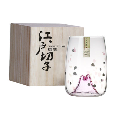 Elevate Your Drinking Experience with Cherry Blossoms Japanese Crystal Glass