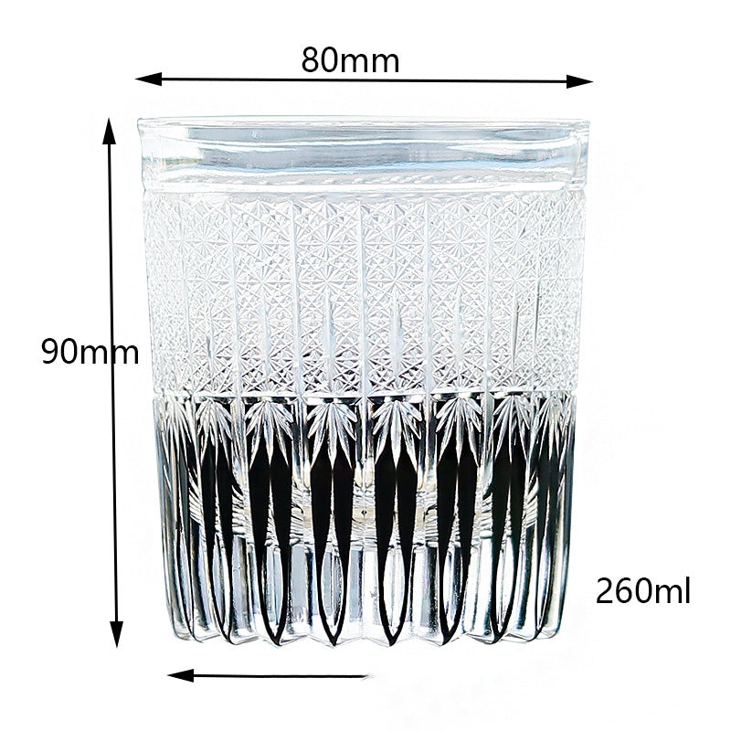 Hand Carved Crystal Whiskey Glass