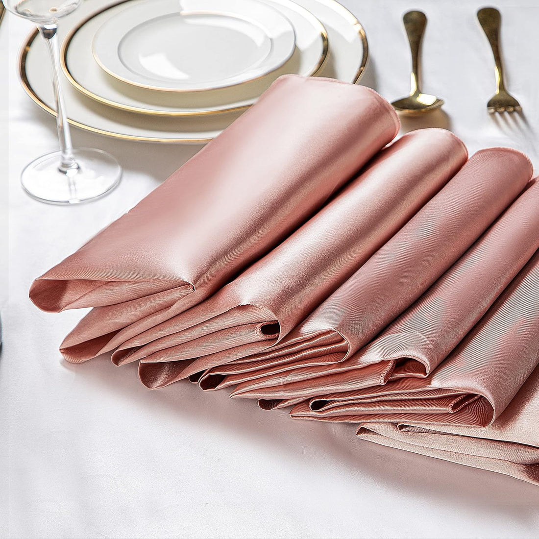 Satin Napkins And Tablecloths Fabric Silk Napkins