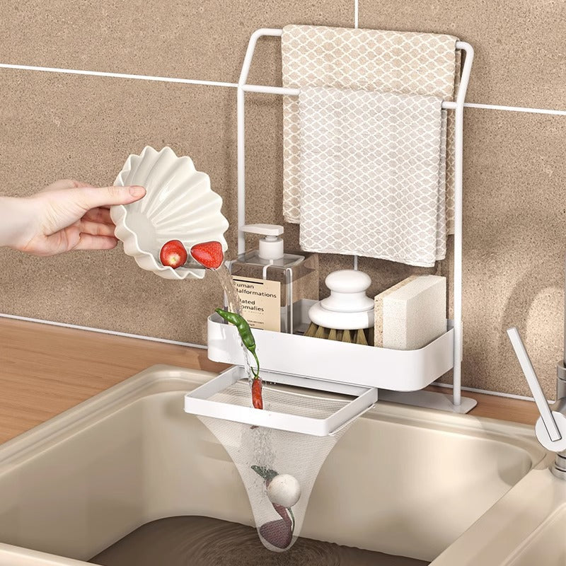 Rag Draining Kitchen Gadget Storage Rack