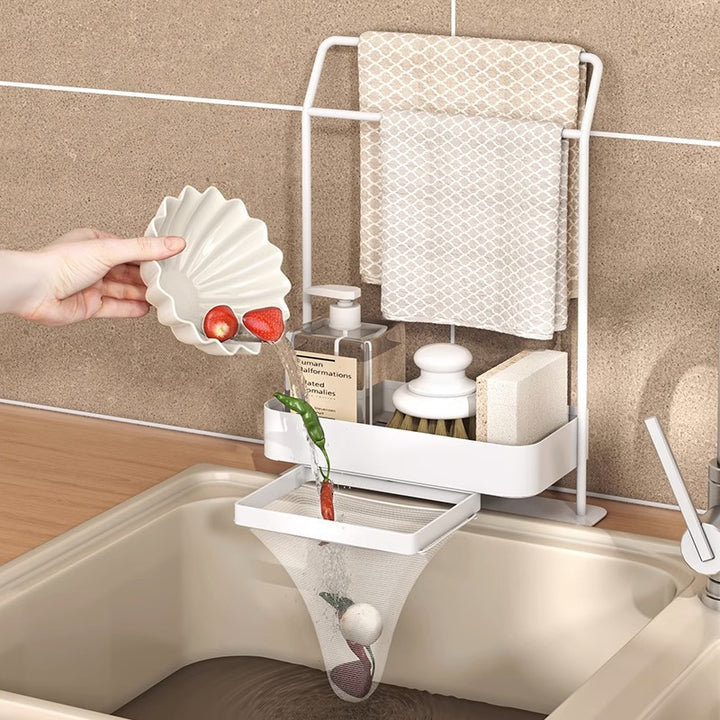 Rag Draining Kitchen Gadget Storage Rack