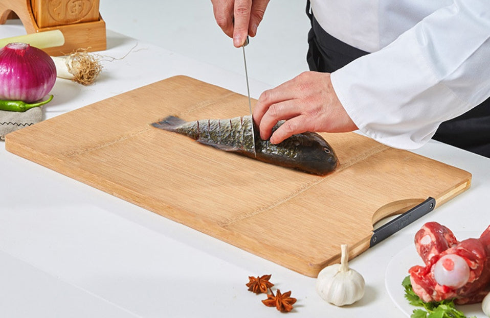 Whole bamboo carbonization process cutting board