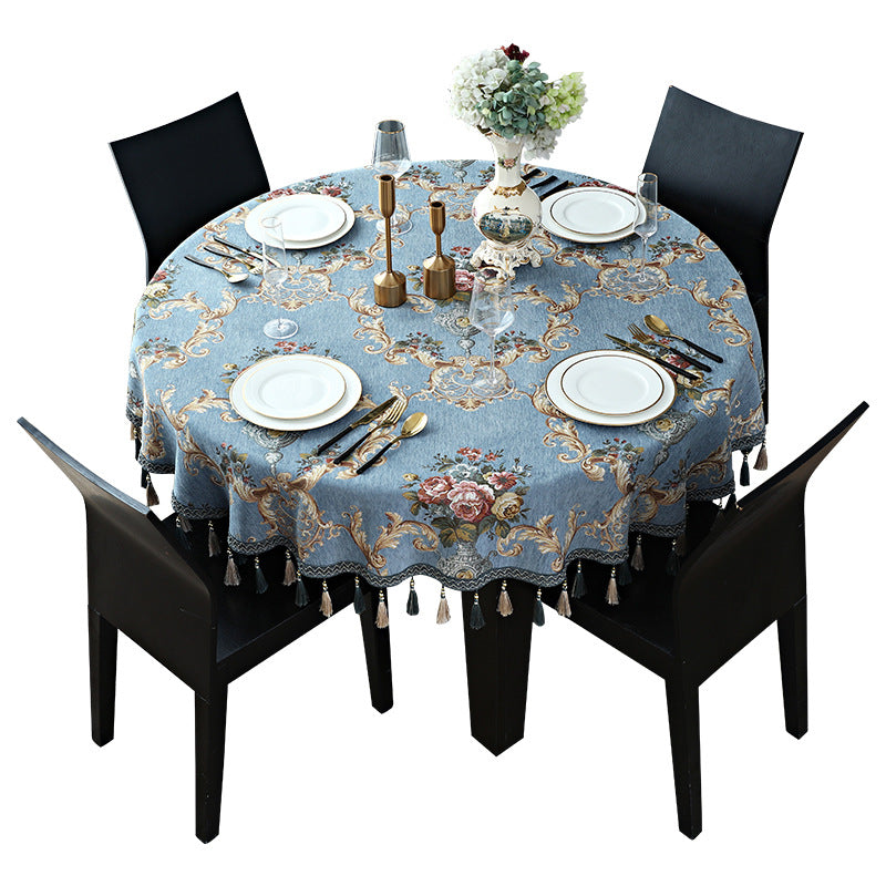 Chenille tassel tablecloth