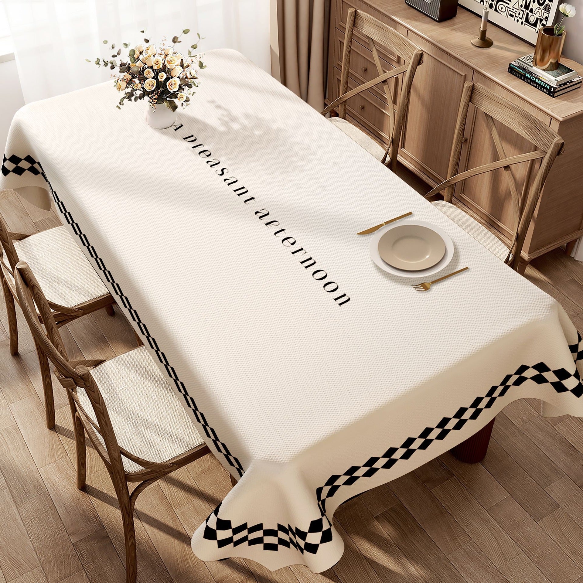 Tablecloth Coffee Table Dining Table Dust-proof Simple Style Atmosphere Tablecloth