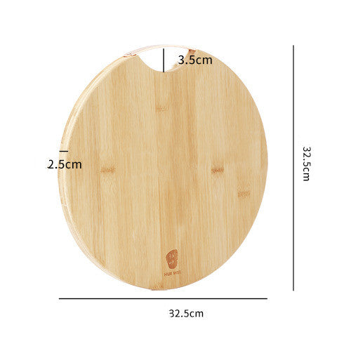 Round Thick Solid Wood Bamboo Cutting Board