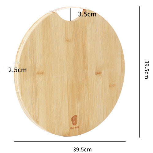 Round Thick Solid Wood Bamboo Cutting Board