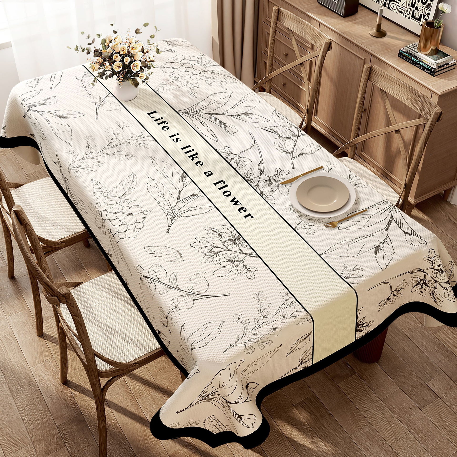 Tablecloth Coffee Table Dining Table Dust-proof Simple Style Atmosphere Tablecloth