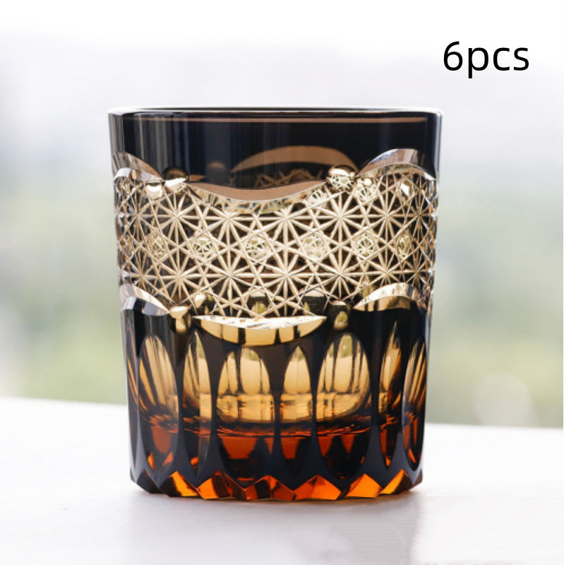 Hand Carved Crystal Whiskey Glass