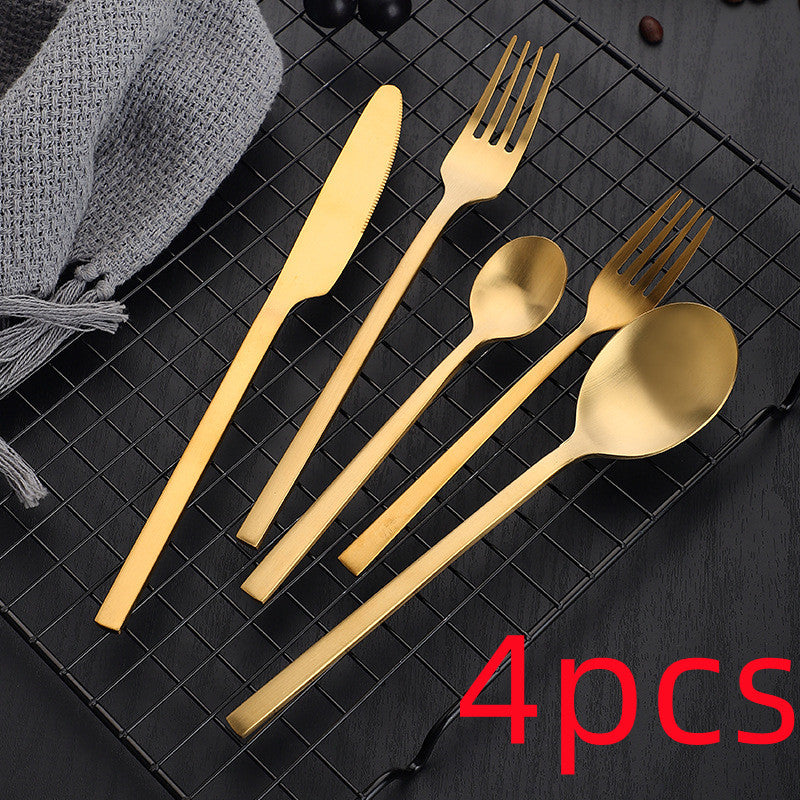 Stainless Steel Thickened Matte Cutlery Set
