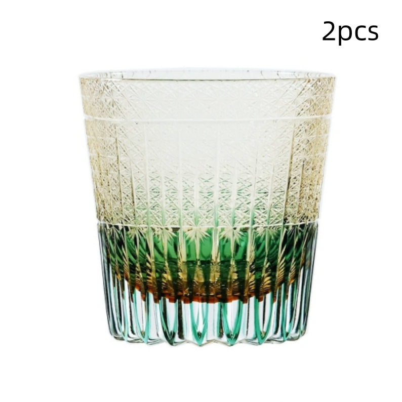 Hand Carved Crystal Whiskey Glass