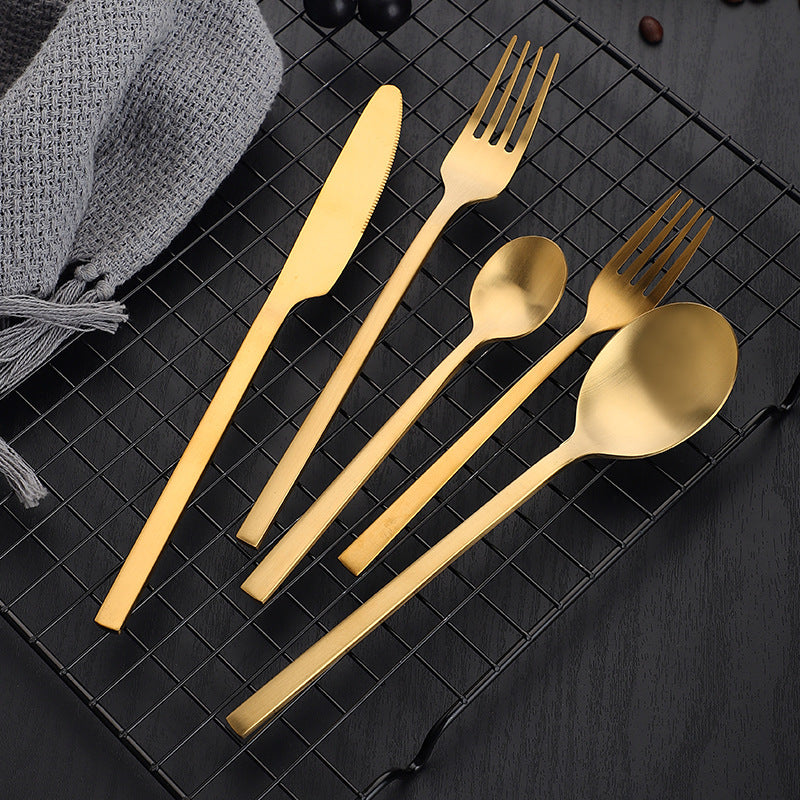 Stainless Steel Thickened Matte Cutlery Set