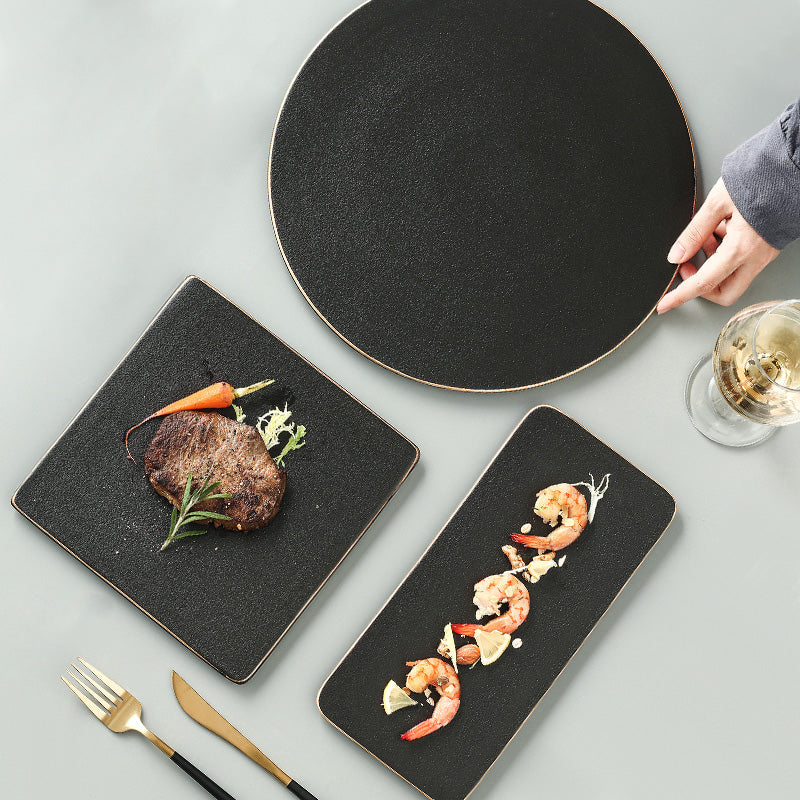 Steak plate cutlery set