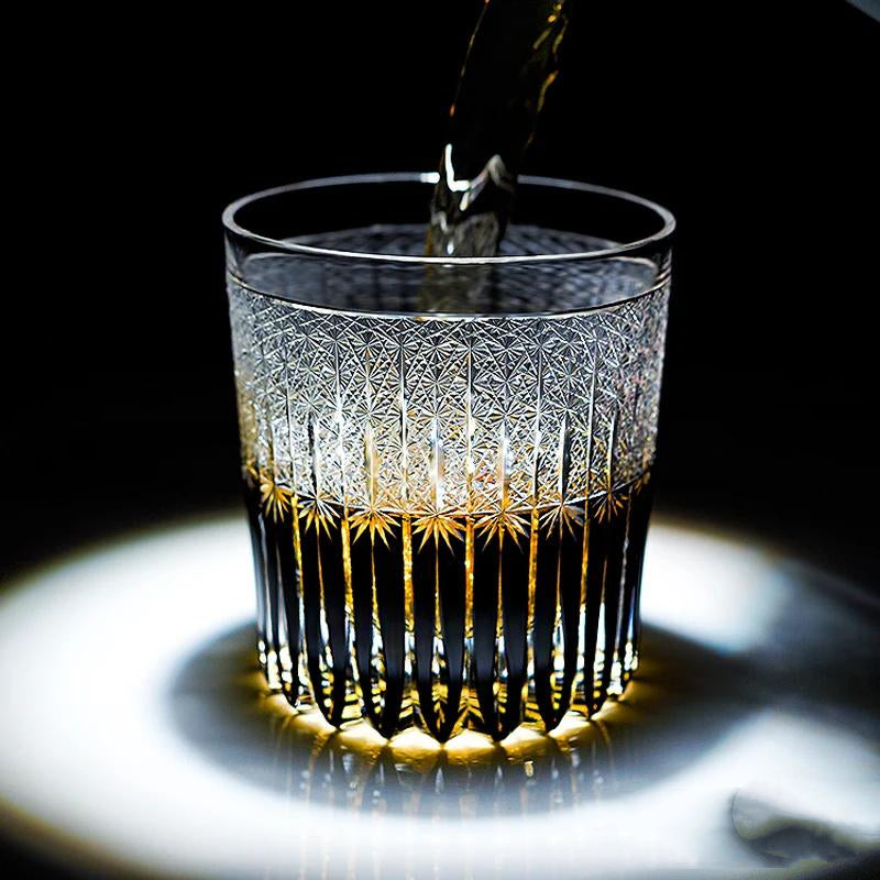 Hand Carved Crystal Whiskey Glass
