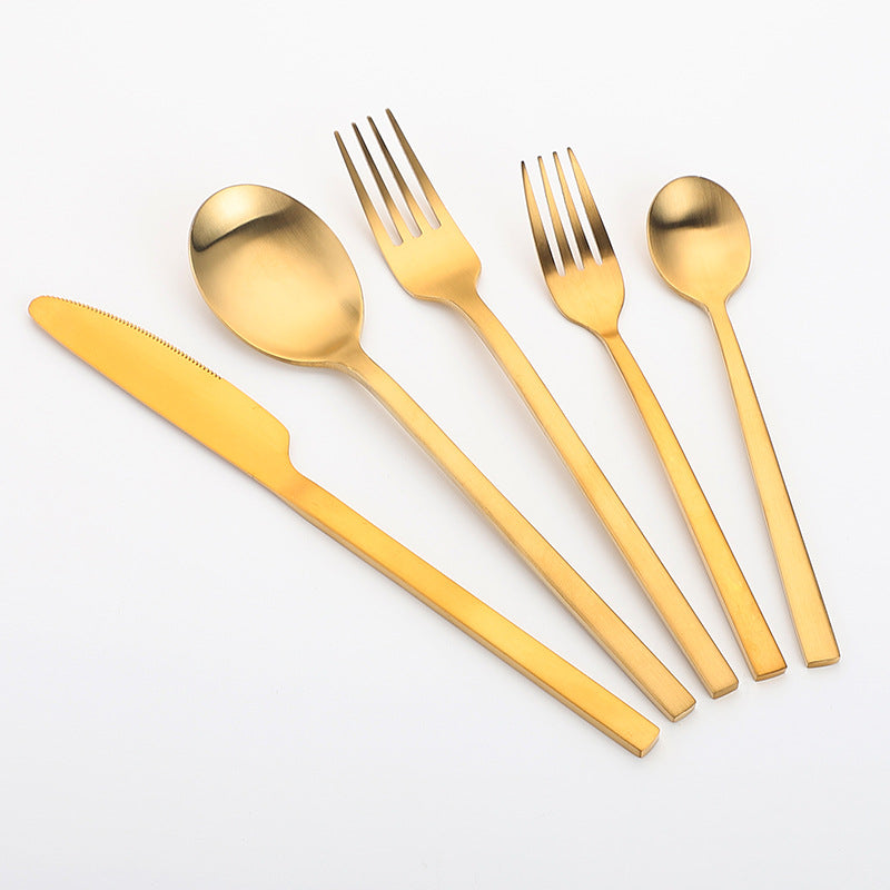 Stainless Steel Thickened Matte Cutlery Set