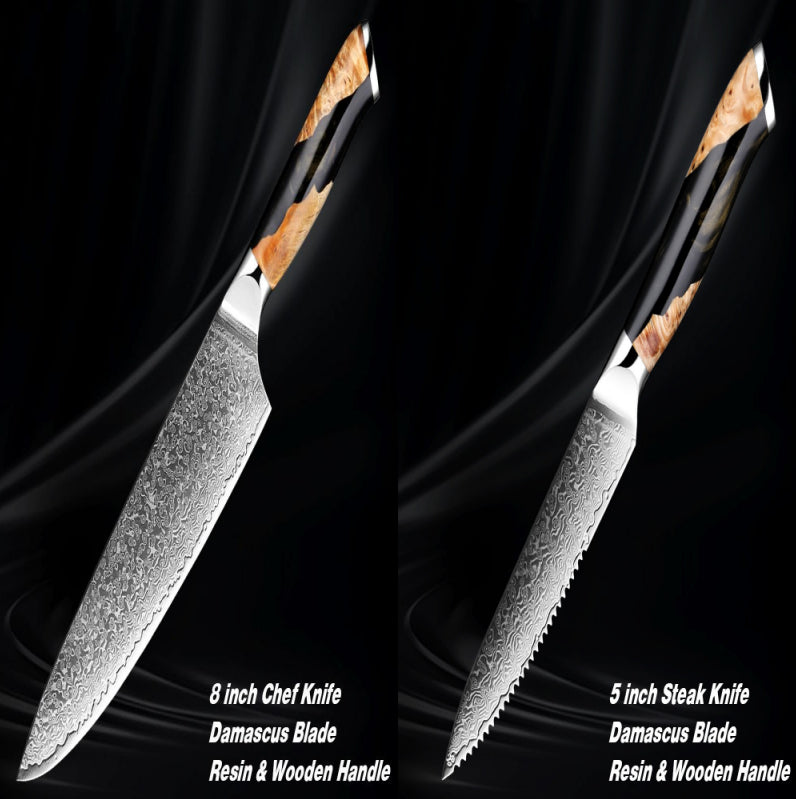 Damascus Steel Kitchen Professional Knives
