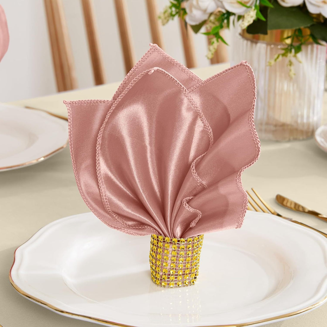 Satin Napkins And Tablecloths Fabric Silk Napkins