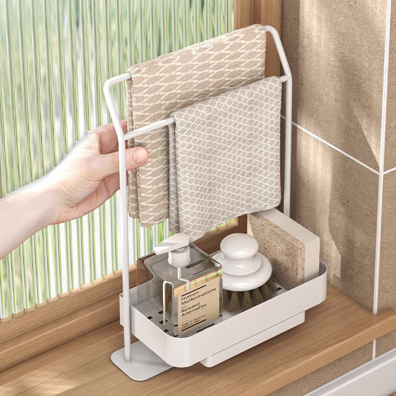 Rag Draining Kitchen Gadget Storage Rack