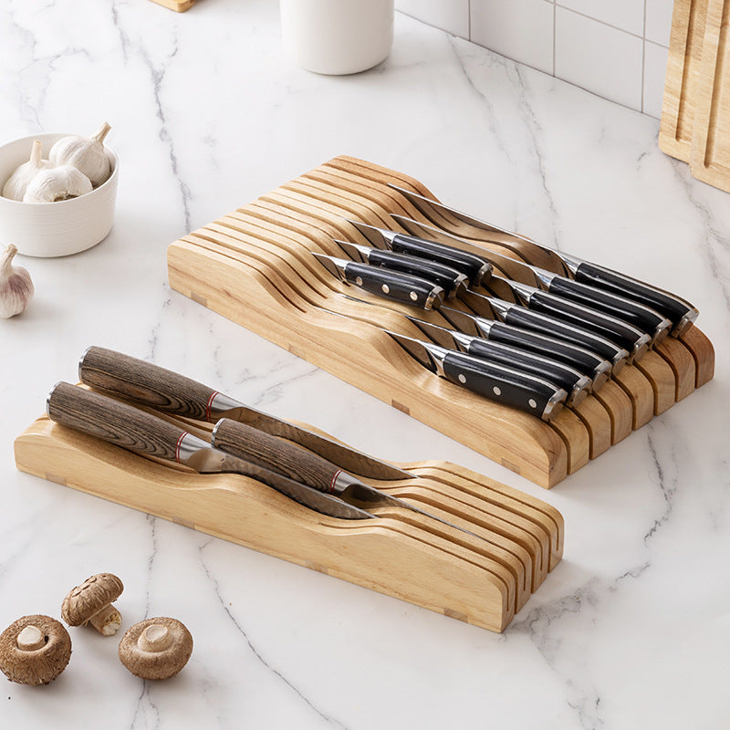 Solid Wood Drawer Knife Rack
