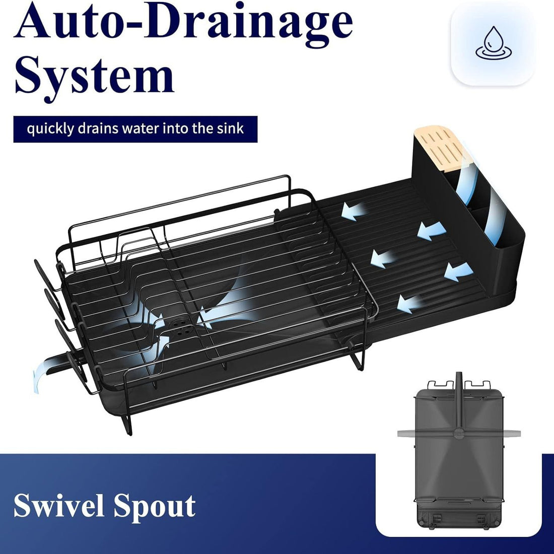 Retractable Cutlery Knife And Fork Cup Drain Rack