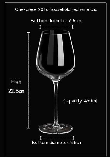 One-piece Crystal Red Wine Glass