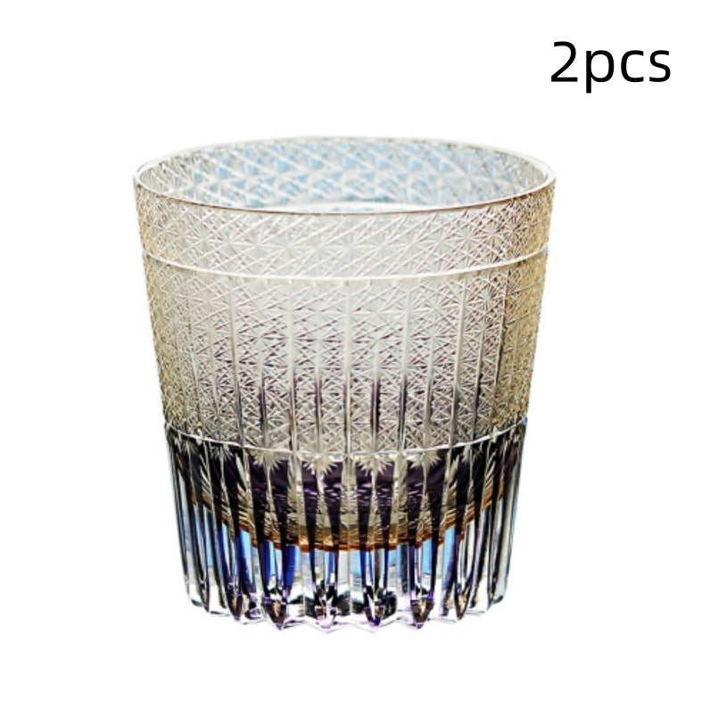 Hand Carved Crystal Whiskey Glass