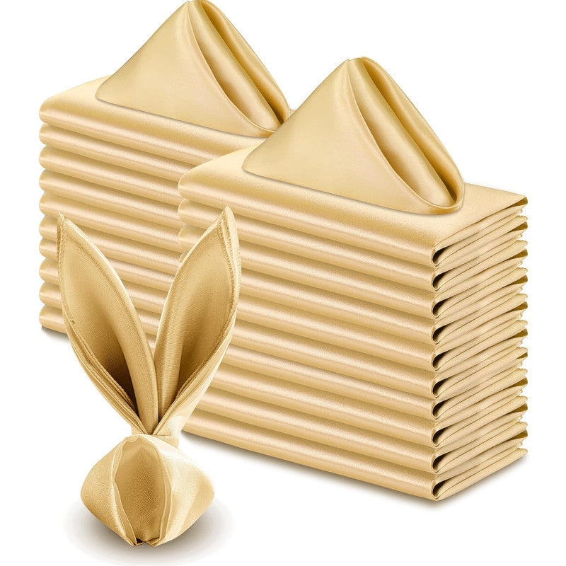 Satin Napkins And Tablecloths Fabric Silk Napkins