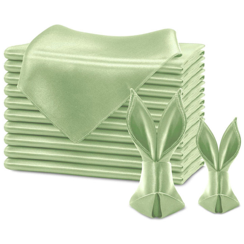Satin Napkins And Tablecloths Fabric Silk Napkins