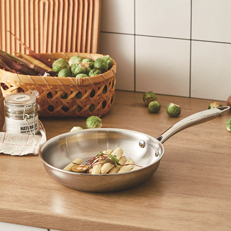 Stainless Steel Non-coated Frying Pan