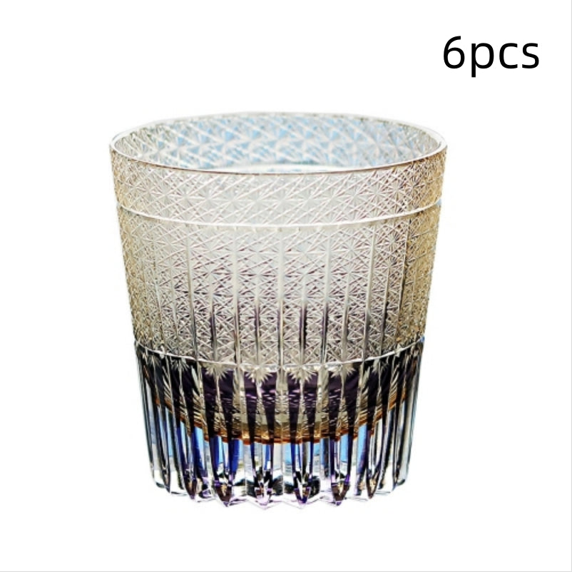 Hand Carved Crystal Whiskey Glass