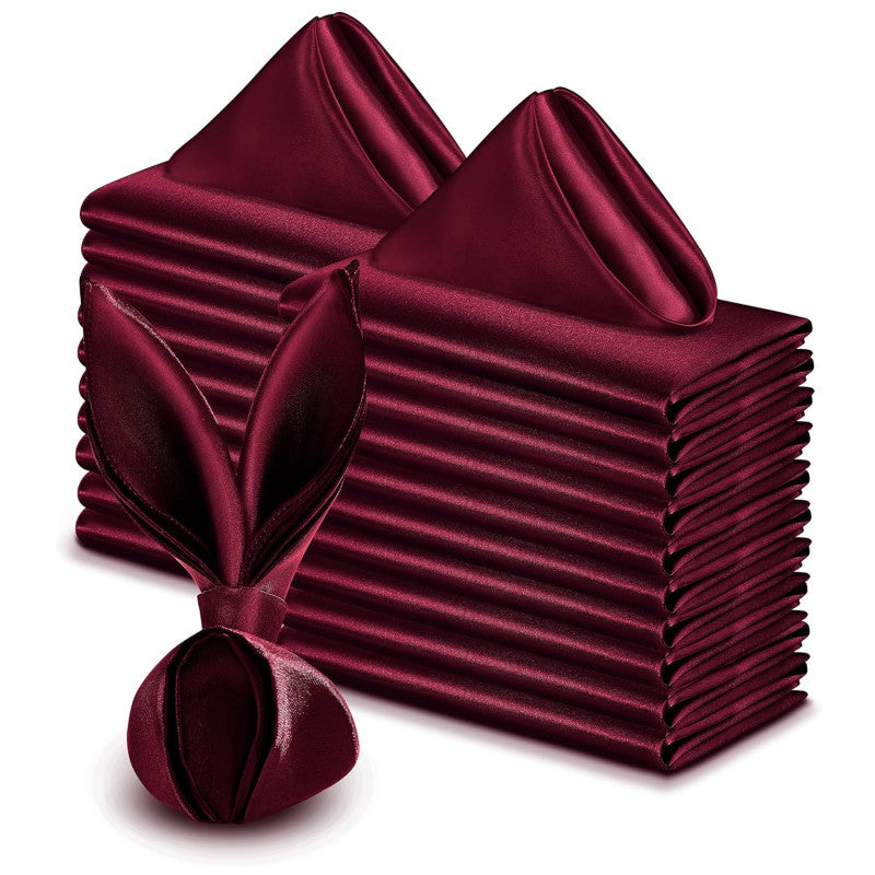 Satin Napkins And Tablecloths Fabric Silk Napkins