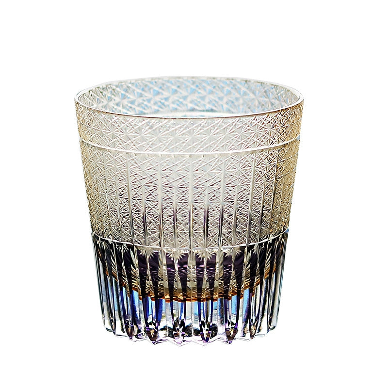 Hand Carved Crystal Whiskey Glass