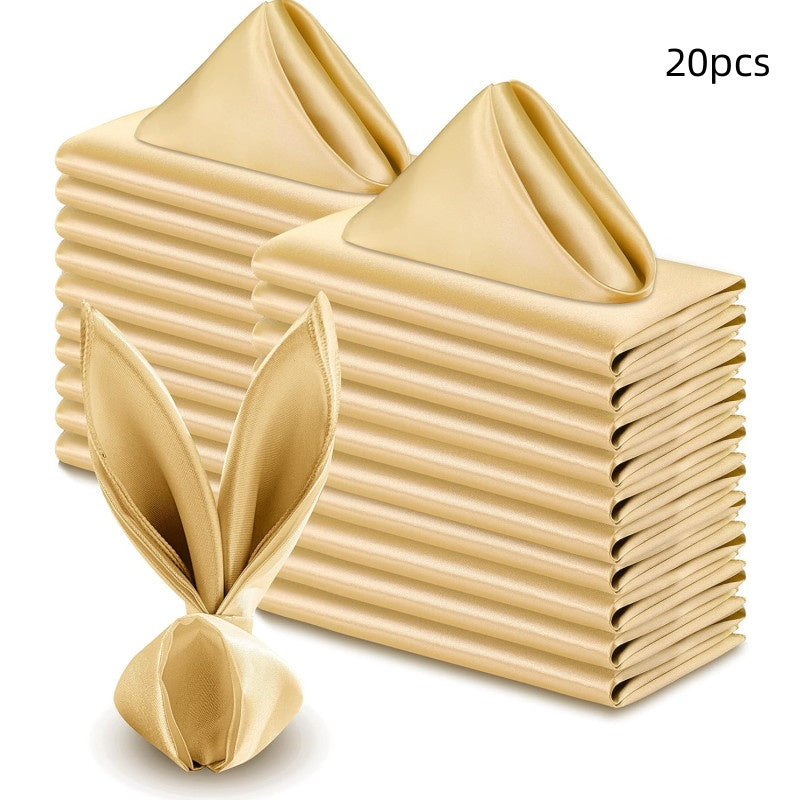 Satin Napkins And Tablecloths Fabric Silk Napkins