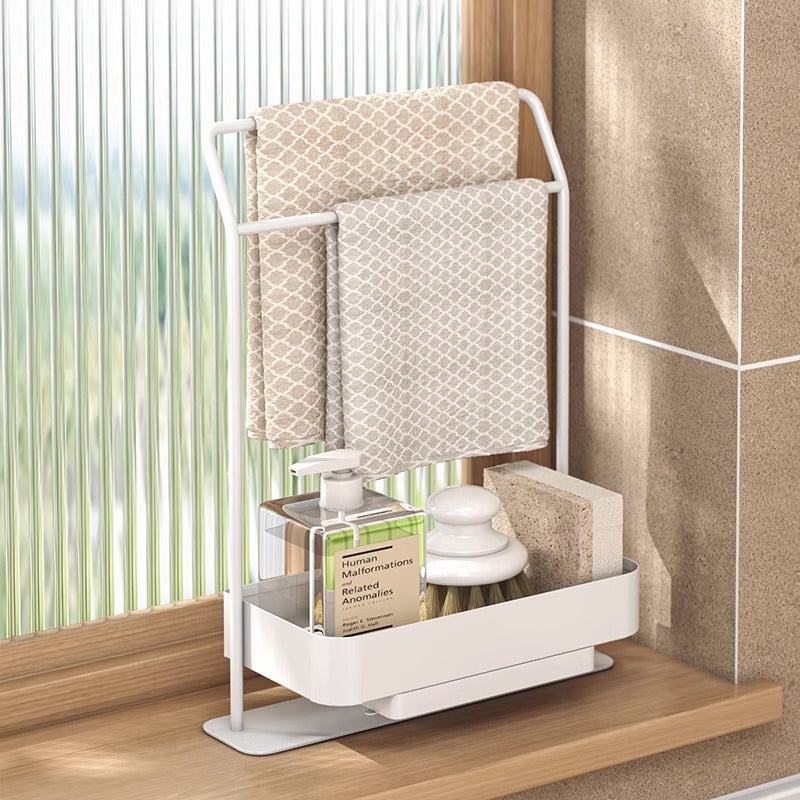 Rag Draining Kitchen Gadget Storage Rack