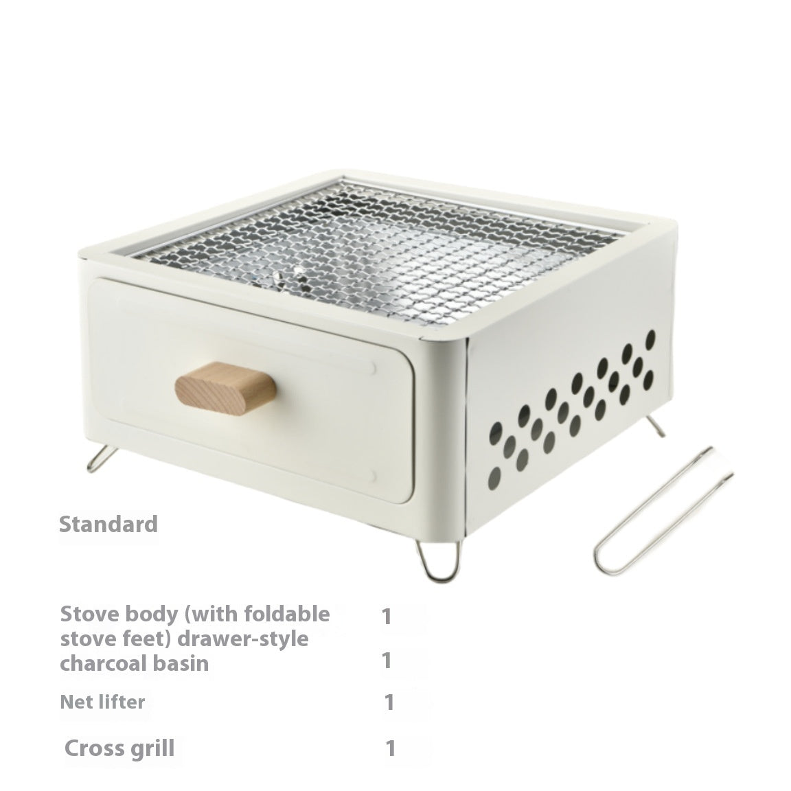 Square Charcoal Barbecue Grill