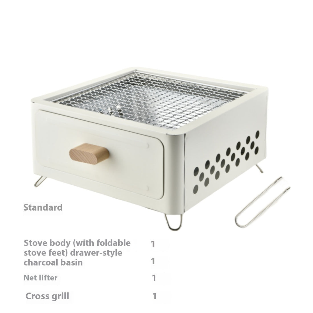 Square Charcoal Barbecue Grill
