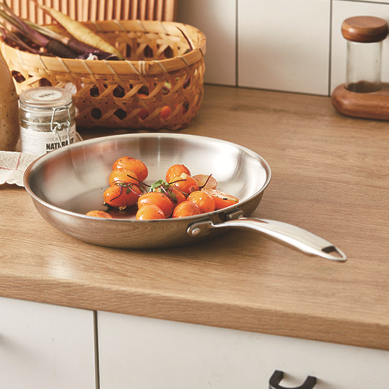 Stainless Steel Non-coated Frying Pan