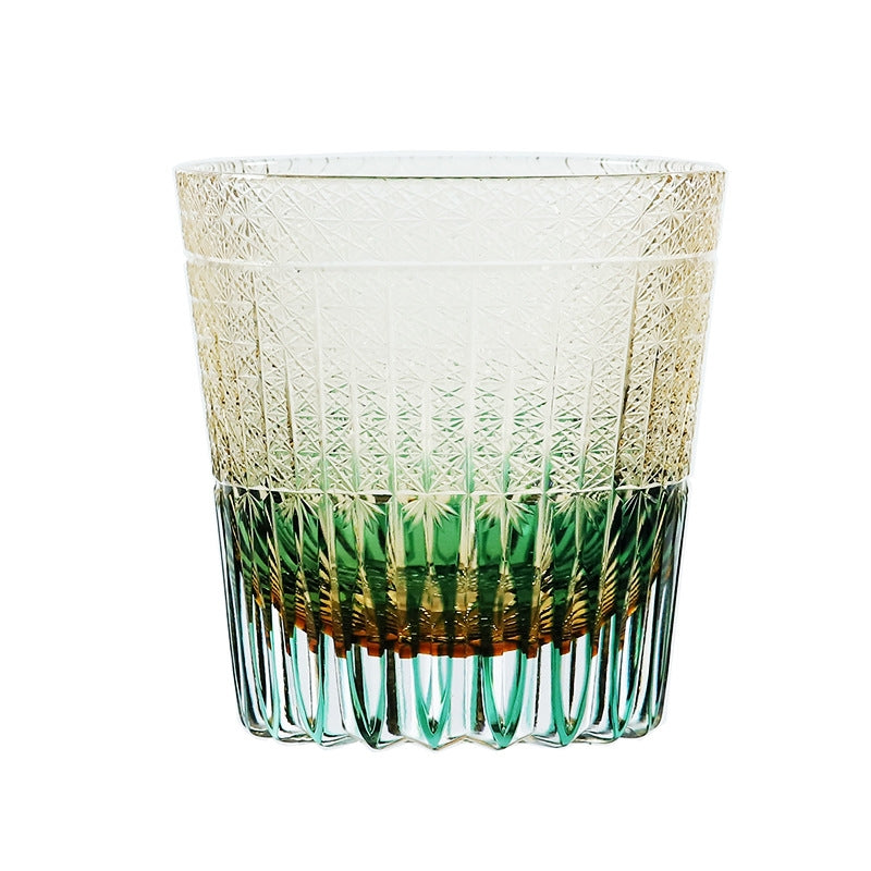 Hand Carved Crystal Whiskey Glass